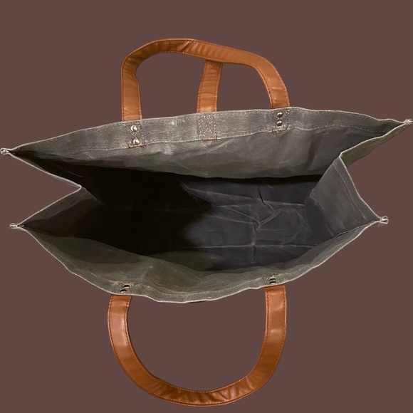 Gray Canvas Red Cross Tote Bag - Picture 2 of 10